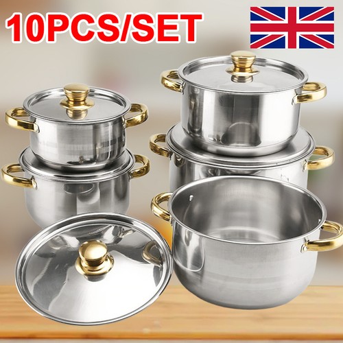 10pcs stainless steel cookware - 10pcs,