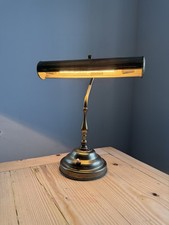 Vintage Adjustable Brass Bankers Desk Lamp