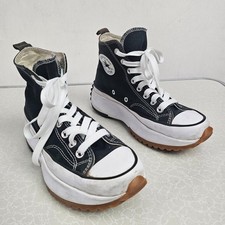 Converse Run Star Hike High Top Womens UK5.5 Black Canvas Platform Trainers