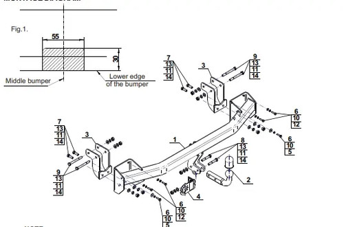 Swan neck tow bar for - neck,