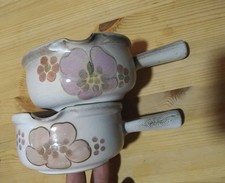 Denby Gypsy Handled Gravy Boat / Sauce Jugs Set