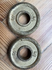 Vintage Body Sculpture  IRON Weight Plates 2 X 0.5kg for  1" dumbbell barbell 