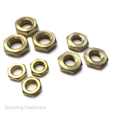 4BA Thread Brass Half LockThin Jam nuts