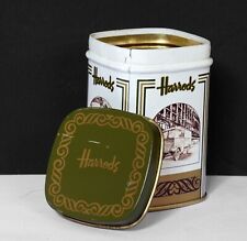 Small Vintage HARRODS Metal Tin with Lid, 8cms Tall. Collectable Tin. London