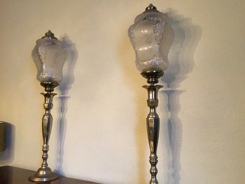 Pair large impressive - impressive, brass