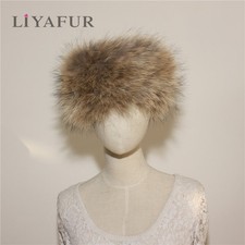 New Women's Real Genuine Fox Fur Stretchable Scarf Headband Neck Warmer Wrap