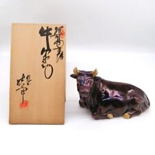 Japanese Ceramic Bull Statue