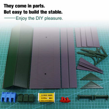 O Scale 1:50 Model Train Station Platform with Benches Kit for Model Railroad Tr