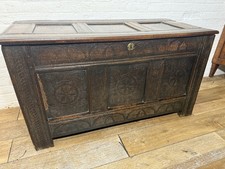 Antique 19th Century Oak Coffer Chest Blanket Box  . Free Delivery Available