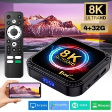 2024 Android13 TV Box 2.4G& 5G Quad Core 8K HD Smart Bluetooth Media Player TV98