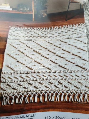 Next macrame grey tassel rug - macrame,