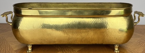 Plant pot vintage style brass - plant,