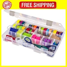 Artbin Large Solutions Box Clear Art & Craft Organizer with Dividers - Plastic S