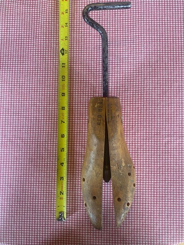 One vintage wooden shoe tree - vintage,