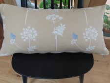 Vanessa Arbuthnott - 24 x 12" - Cow Parsley Linen Cushion Cover-  D- Sided, Zip
