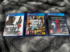 PS4 Games Bundle x 3 - GTA5, Mafia 3 & Resident Evil