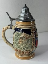 Vintage German Style Musical Lidded Beer Stein