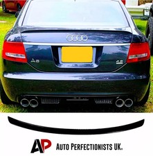 Audi A6 S6 RS6 C6 Saloon Gloss Black Rear Boot Lip Spoiler Trunk Wing 2004-2011