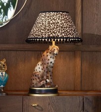 Next Natural Rita Cheetah Table Lamp - New