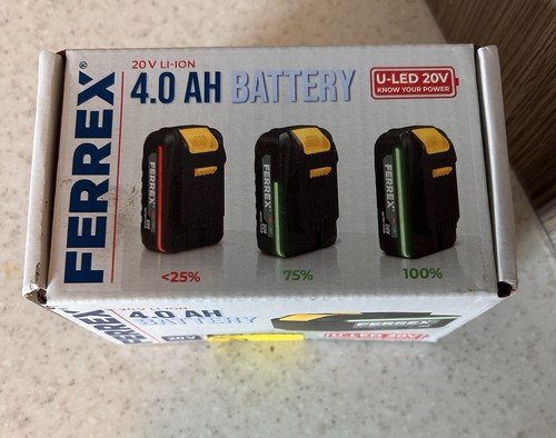 Ferrex 20v 0ah ion - ferrex, li-ion