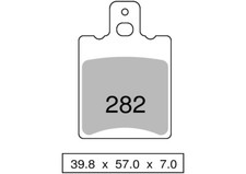 Organic rear brake pair pads