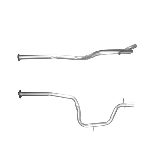 Exhaust pipe centre - centre, fitting