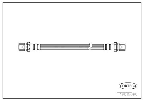 Brake hose corteco 19018690 - corteco,