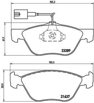 Brembo front brake pad set - front,