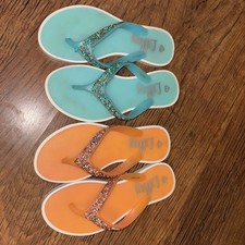 Girls Glitter Flip Flops Size 13/1