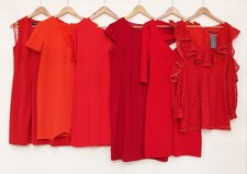 Job Lot 6 Red Short Dresses Hen Party/Fancy Dress/Upcycling/Repurposing/Resale