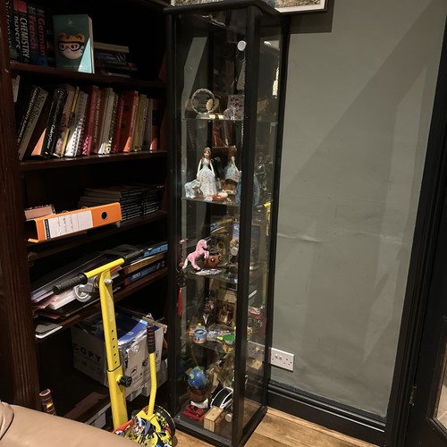 Wood frame tall glass - wood,