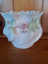 Vintage Belleek Rose Porcelain
