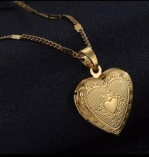 9k Gold Locket Pendant Double