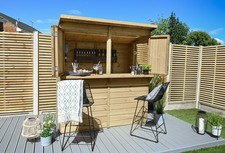 Shiplap PTR 6x3 Pent Wooden Garden Bar Shed with Shutters & Solid T&G Floor