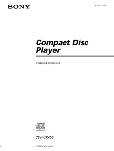 Sony cdp cx455 multidisc - multidisc, cd