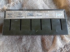 Antique Vintage Metal Thrift Savings Box Tin Piggy Bank Household Budget no key