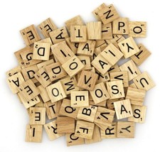 Individual Tiles Letters Numbers Wooden Scrabble For Craft Alphabet Game Wood UK