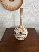 Beautiful Antique Japanese Style Vase With Bird Decoration
