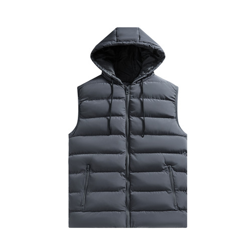 New men hooded padded gilet - new,