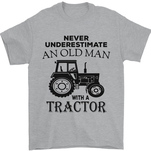 Old man with tractor driver - tractor,