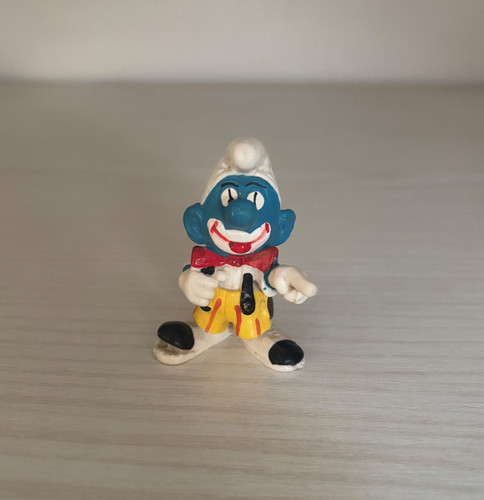 Vintage smurf clown figure - clown,