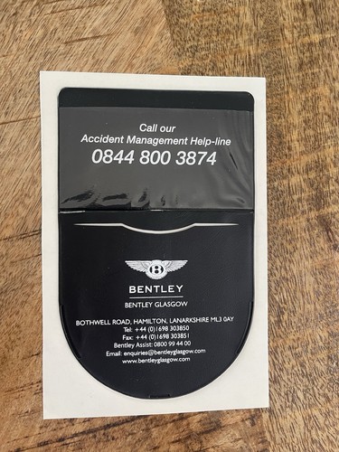 Bentley tax disc holder - holder,