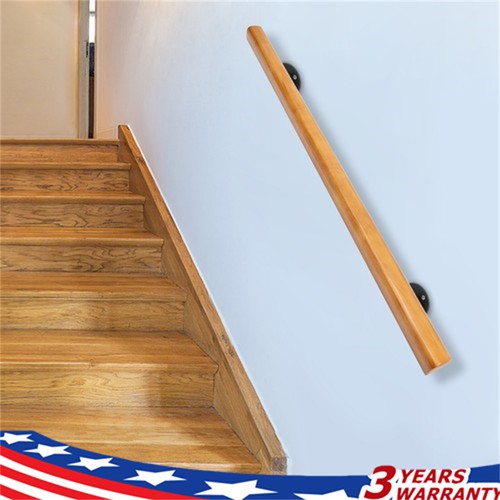 Wood handrails indoor stairs - handrails,