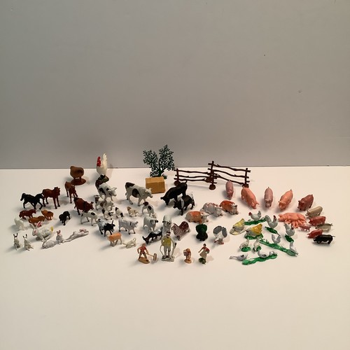 Vintage plastic farm - vintage, animals