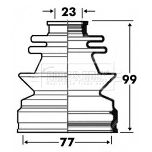 Borg beck drive shaft bellow - borg,