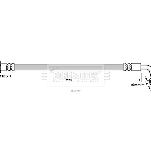 Borg beck brake hose bbh7727 - borg,