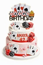 Casino Poker Cake Topper Party