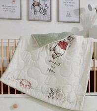 Disney Winnie The Pooh Quilt Cot & Cot Bed Winter Nursery Gift Baby Shower