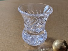 Vintage cut crystal dram tot - cut,