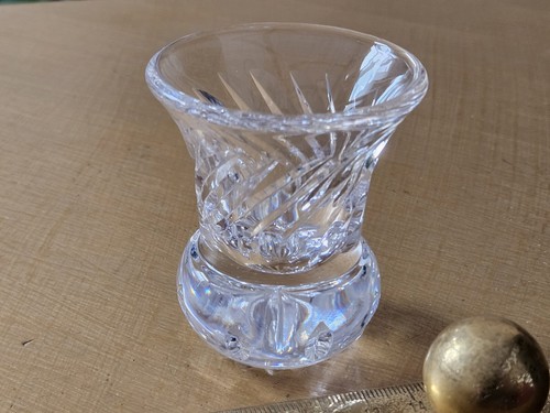 Vintage cut crystal dram tot - cut,